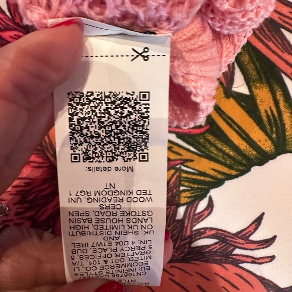 Sold.      Pink Strawberry Sweater - Picture 4 of 4